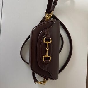 Anthropologie mini horse it structured bag